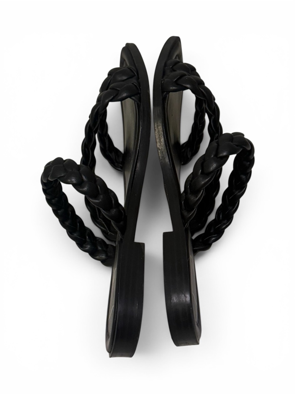 Dolce Vita Black Braided-Strap Slide Sandals - Picture 5 of 7